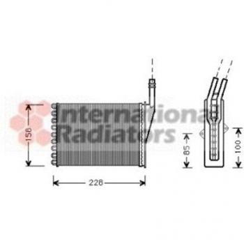 Van Wezel 43006249 Interior Calefacción intercambiador de Calor
