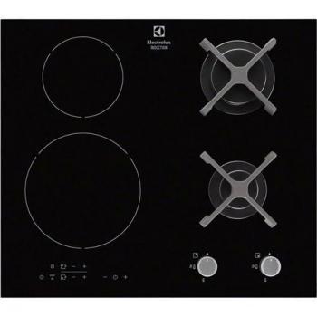 Electrolux - Placa Mixta a Gas e Inducción con 4 zonas - Modelo egd6576nok - Negro