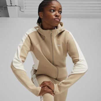 Sudadera Puma Evostripe Fleece para mujer en color marrón