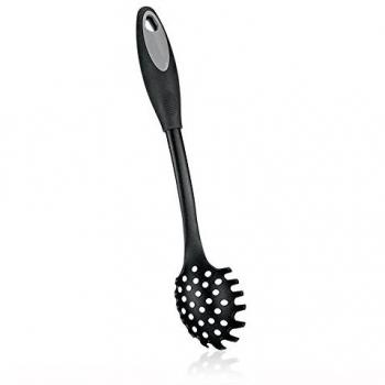 Cuchara para Espagueti de Nylon 'Britannia' Metaltex con Mango de Goma, Color Negro