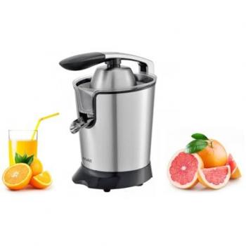 Exprimidor Nido Pro MyWave MWEXP-600, tipo eléctrico, potencia de 600W, acero inoxidable, sistema antigoteo, apoyos de goma antideslizantes, incluye 2 conos de diferente tamaño