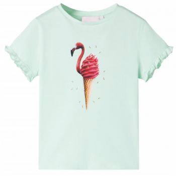 Camiseta infantil verde menta claro 104