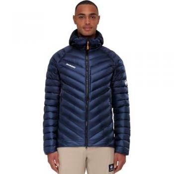 Mammut Men's Broad Peak Down Hooded Jacket - Medium, Marine/Black