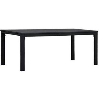 vidaXL Mesa Baja Negra, 98 x 48 x 39 cm, Aspecto de Madera