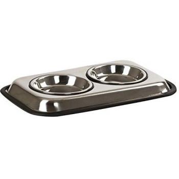 Kerbl 81319 Duo - Cuenco de Acero Inoxidable