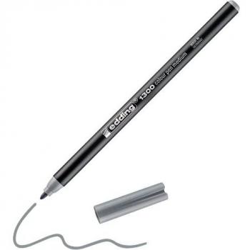 edding 1300 rotulador de color de trazo medio - gris plata - 1 rotulador - punta redondeada 2 mm - rotulador para dibujar y escribir - rotulador para el colegio, mandalas, Bullet Journals