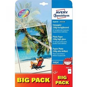 Papel Fotográfico Superior Avery 2497-40 A4, 230g, Brillante, 40 Hojas