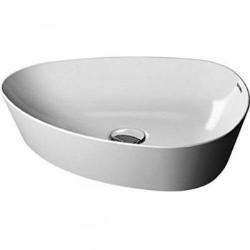Lavabo de apoyo Duravit Cape Cod 500 mm, blanco brillante, sin agujero para grifo, sin rebosadero, con WonderGliss
