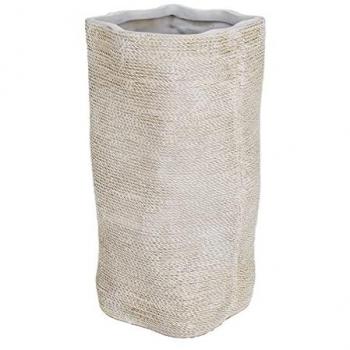 Jarrón Decorativo Blanco de Resina 25x16x16 cm - Signes Grimalt