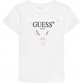 Guess Regular Fit Pure White T-Shirt for Girls