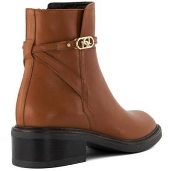 Dune Praising Women's Tan Leather Ankle Boots UK Size 4 EU Size 37