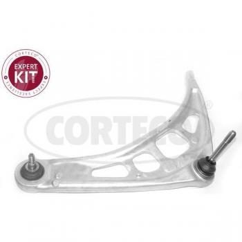 CORTECO control arm 49398440 - Barra oscilante de suspensión de ruedas, fabricada en acero, diseñada para vehículos específicos, incluye bujes y soportes, garantiza estabilidad y manejo preciso