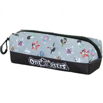 Estuche Portatodo Cuadrado One Piece Símbolos de Calaveras Gris Karactermania FAN 2.0