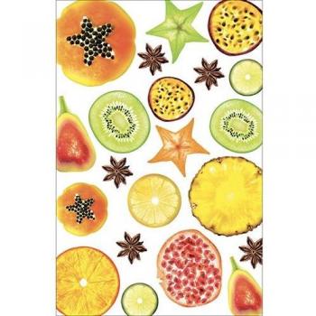 Pegatina Decorativa Tropical de Frutas Exóticas para Refrigerador y Lavavajillas, 75 cm x 49 cm