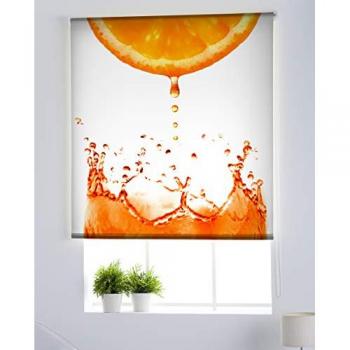 Estor Enrollable Translúcido Estampado para Cocina | Fácil Instalación en Pared o Techo | 130 x 255 cm | Modelo C-3043