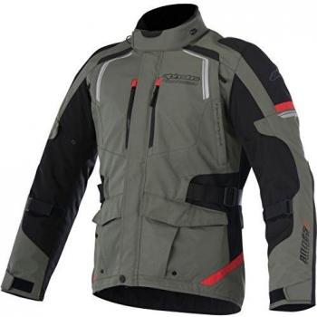 Alpinestars – Motocicleta Chaquetas Andes V2 DRYSTAR Grã ¼ N Militaire Negro Rojo – 4 x l