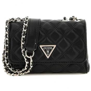 Guess Mini Giully Shoulder Bag - Black PU Leather, female, black, size: ONE SIZE