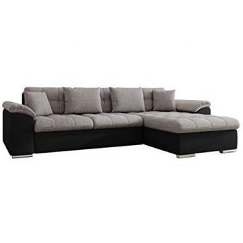 Sofá rinconero Comfivo 107 con función de descanso y caja de ropa de cama, 280 x 76 x 160 cm
