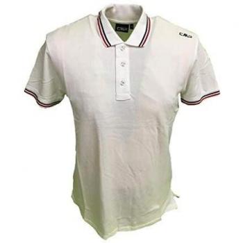 CMP Regular Fit White Polo Shirt for Men 39D8367