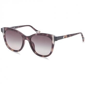 Gafas de sol de mujer estilo cat eye de acetato marrón brillante con medidas 52/19/140