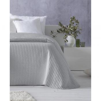 HOSTELINE Colcha Jacquard Agnes Gris - Colcha Bouti de Alta Calidad con Diseño Moderno y Tacto Suave