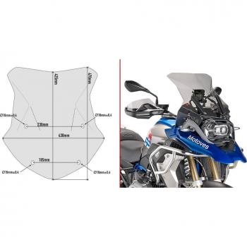 Givi 5124D Parabrisas Ahumado para BMW R1200GS LC/R1250GS LC