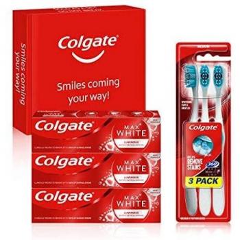 Colgate Kit Blanqueante con Pasta de Dientes Blanqueante Max White Luminous