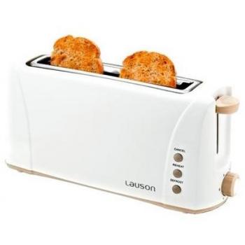 Tostadora Lauson ATT116 - Blanco de Ranura Ancha para una Rebanada - Calidad y Estilo inigualables