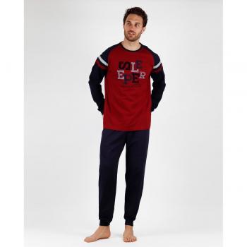 Pijama Sleeper de punto para hombre en color azul marino