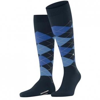Burlington Edinburgh Eco-Friendly Wool Knee-High Socks for Men, Blue, Size 6.5-11