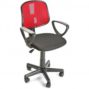 Versa 18400060 - Silla oficina en poliéster, color rojo