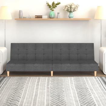 Sofá cama de 2 asientos tela gris claro Vidaxl