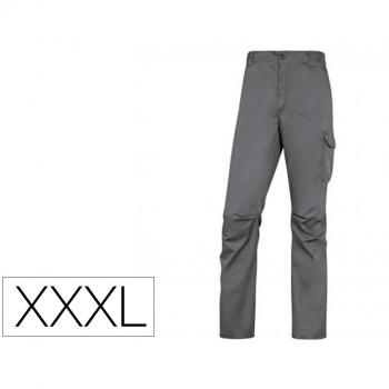 Pantalón de trabajo Deltaplus con cintura elástica y 5 bolsillos color azul marino/naranja talla XXXL