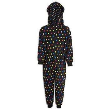 Camille - Pijama infantil de una pieza - Estampado de lunares multicolor - Negro 15/16 Years