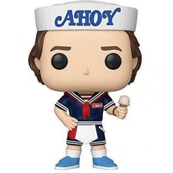 Funko - Pop! Vinyl: Stranger Things - Steve w/Hat and Ice Cream Figura De Vinil, Multicolor