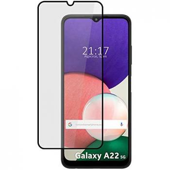 Protector de Cristal Templado Completo 5D Full Glue Negro para Samsung Galaxy A22 5G