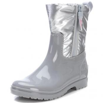Xti - Botas de agua para niña, color blanco, con cremallera, talla 33