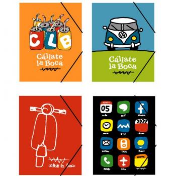 Clb Carpeta Carton Gomas Solapas