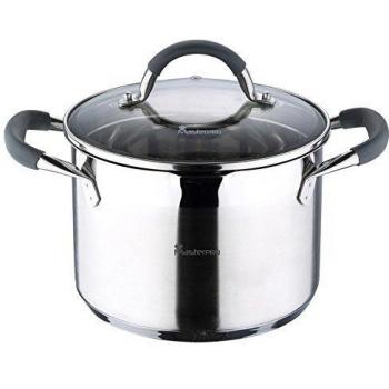 MasterPRO Q1892 - Olla, 22 cm, Color Plateado