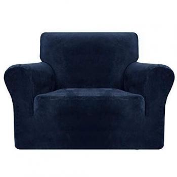 MAXIJIN Fundas Gruesas de Terciopelo para sillas para sillones Funda de sofá Antideslizante elástica 1 Plaza para Perros Funda elástica de 1 Pieza para Silla con Brazos