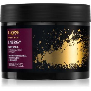 Exfoliante Corporal Energizante I Love Wellness con Aceites Esenciales Naturales de Naranja y Bergamota 350g