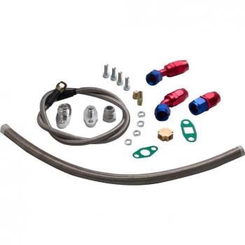 Universal Turbo Oil Line Kits Feed Return Drain Line T3 T4 T70 for GT28