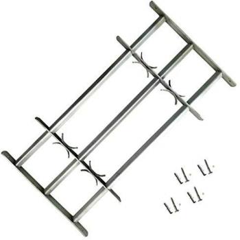 Adjustable Window Security Grille with 3 Crossbars 700-1050 mm