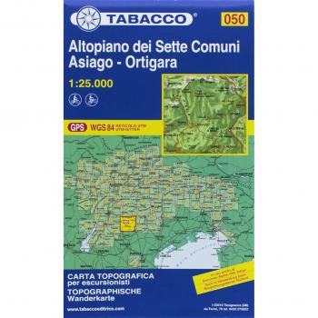 Mapa excursionista topográfico Altopiano dei Sette Comuni - Asiago 1:25.000