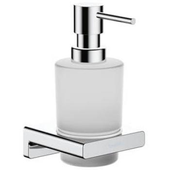 Dispensador de Jabón Líquido Hansgrohe AddStoris Cromado Montaje en Pared con Soporte de Vidrio