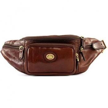 The Bridge Story Viaggio Classic Brown Leather Fanny Pack