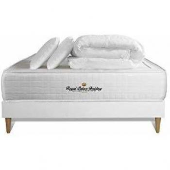 Pack Colchón y Sommier Windsor 160x200 cm - Muelles Ensachados, Viscoelástica y 2 Almohadas - Confort Equilibrado - Altura 26 cm