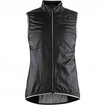 Craft Mujer Lithe Vest W Wind Chaleco, Primavera/Verano, Mujer, Color Negro, tamaño Medium