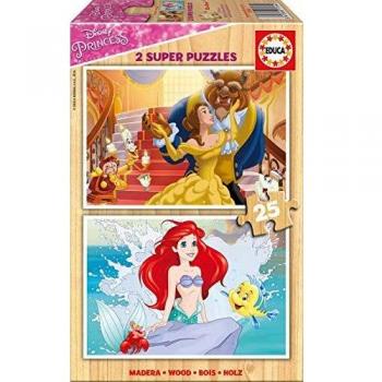 Educa - Princesas Disney 2 Puzzles de 25 Piezas, Multicolor