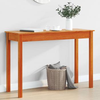 Mesa consola de madera maciza de pino 110x40x75 cm en colores Natural, Blanco, Gris y Marrón Cera, ideal para salón como mesa auxiliar o mueble recibidor